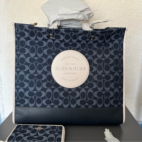 Coach Dempsey tote 40 signature denim jacquard - Picture 2 of 6